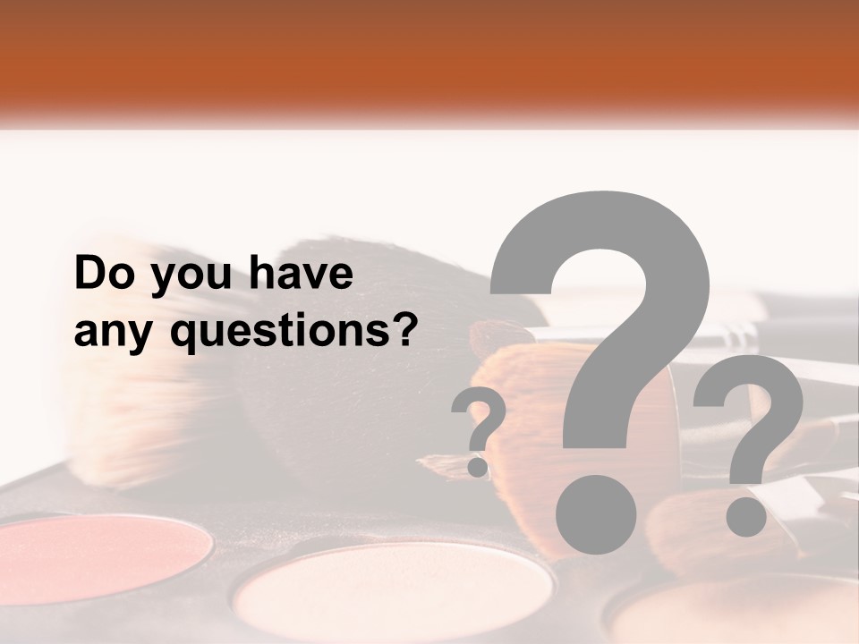 A Group Of Makeup Brushes Sitting On Top Of A Table PowerPoint Template