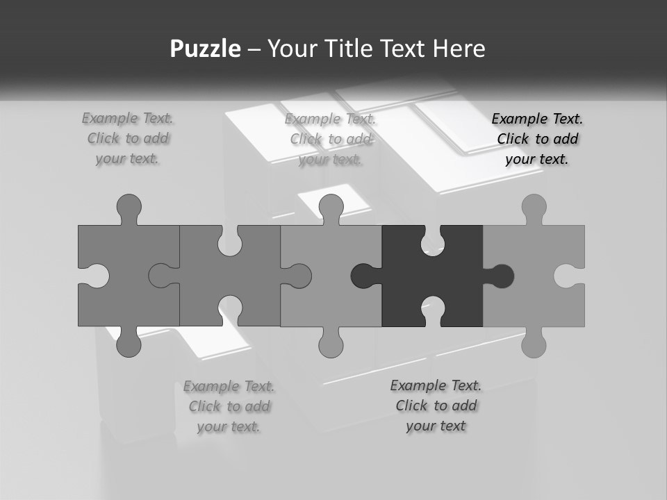 A Gray Cube With White Squares On Top Of It PowerPoint Template