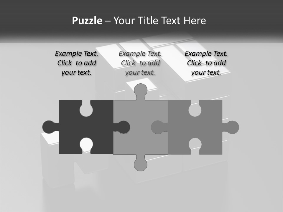 A Gray Cube With White Squares On Top Of It PowerPoint Template