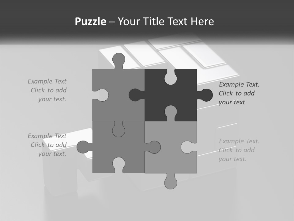 A Gray Cube With White Squares On Top Of It PowerPoint Template