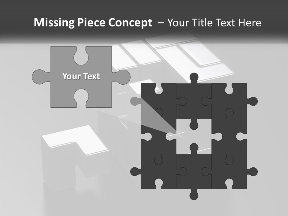 A Gray Cube With White Squares On Top Of It PowerPoint Template