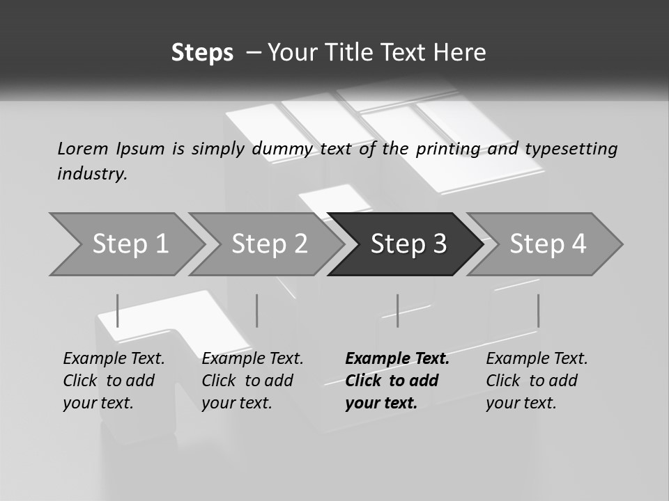 A Gray Cube With White Squares On Top Of It PowerPoint Template