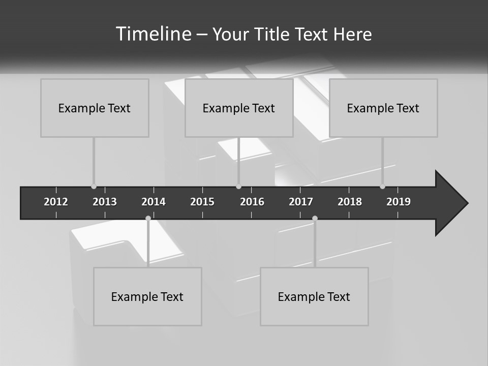 A Gray Cube With White Squares On Top Of It PowerPoint Template