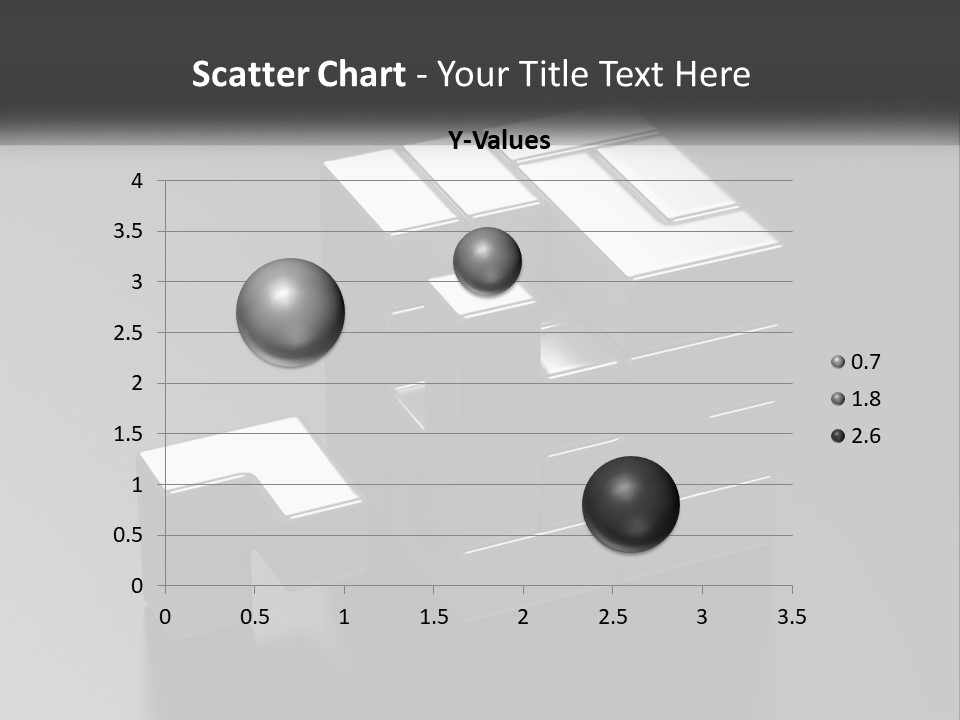 A Gray Cube With White Squares On Top Of It PowerPoint Template