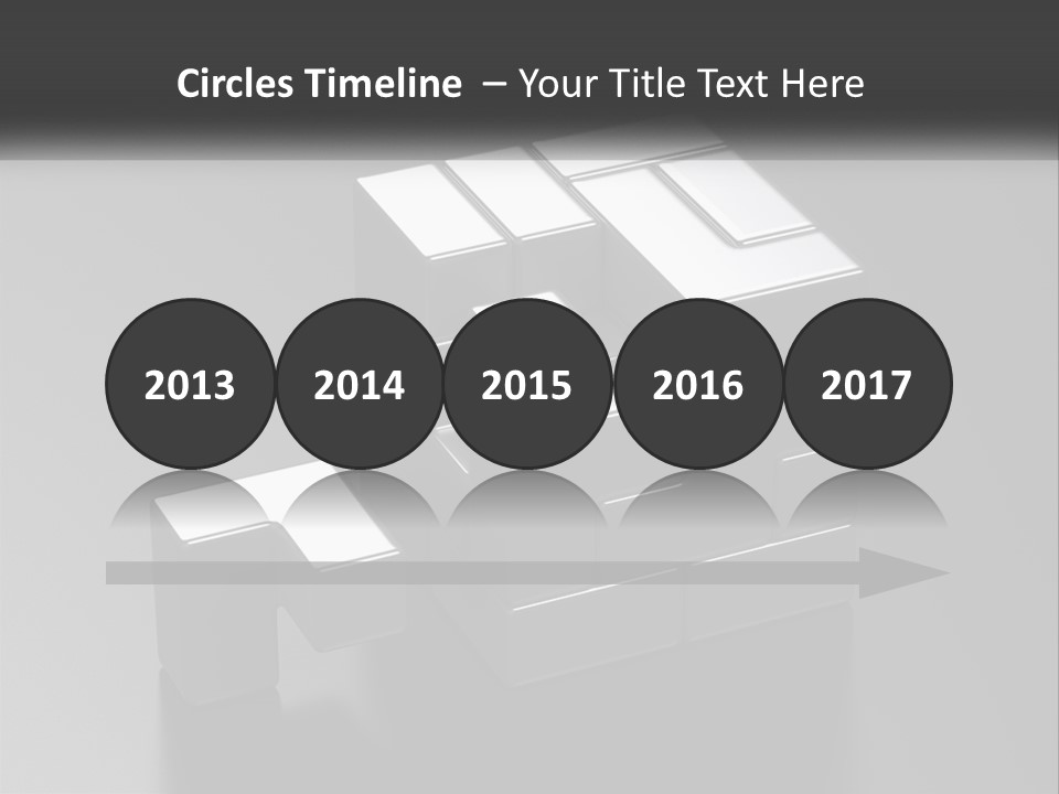 A Gray Cube With White Squares On Top Of It PowerPoint Template