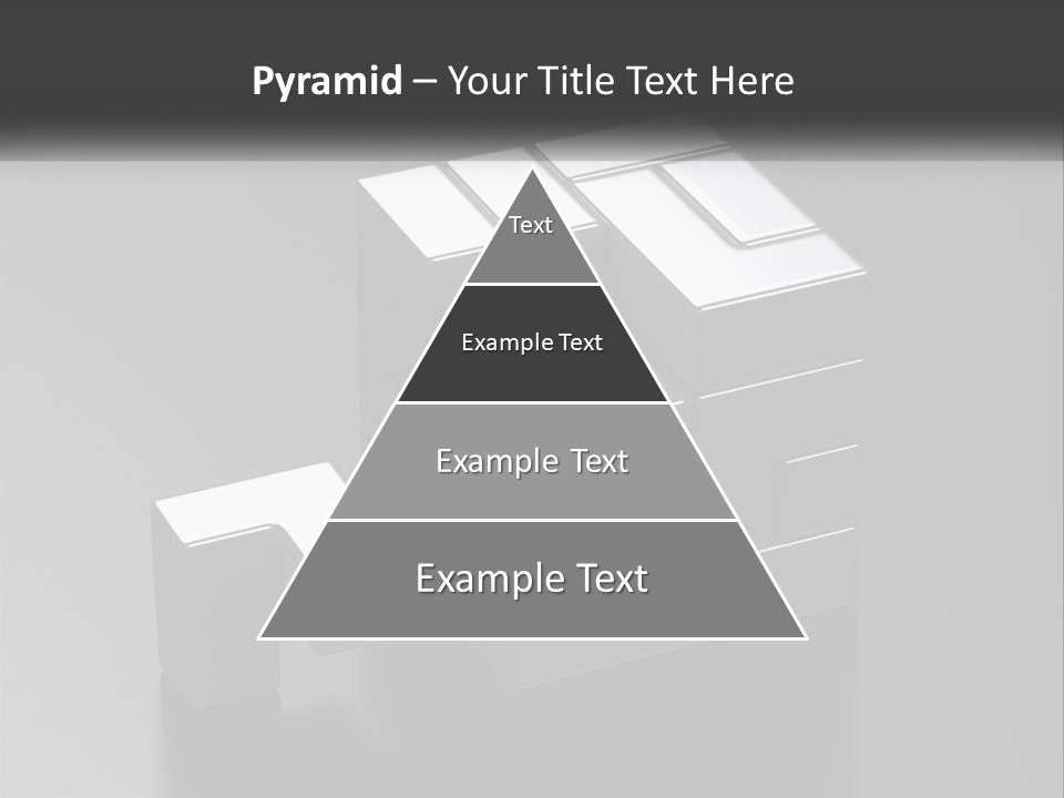 A Gray Cube With White Squares On Top Of It PowerPoint Template