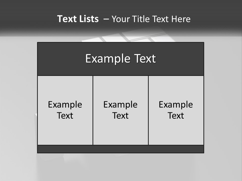 A Gray Cube With White Squares On Top Of It PowerPoint Template