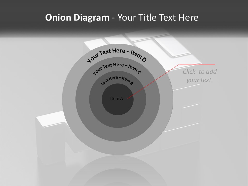 A Gray Cube With White Squares On Top Of It PowerPoint Template