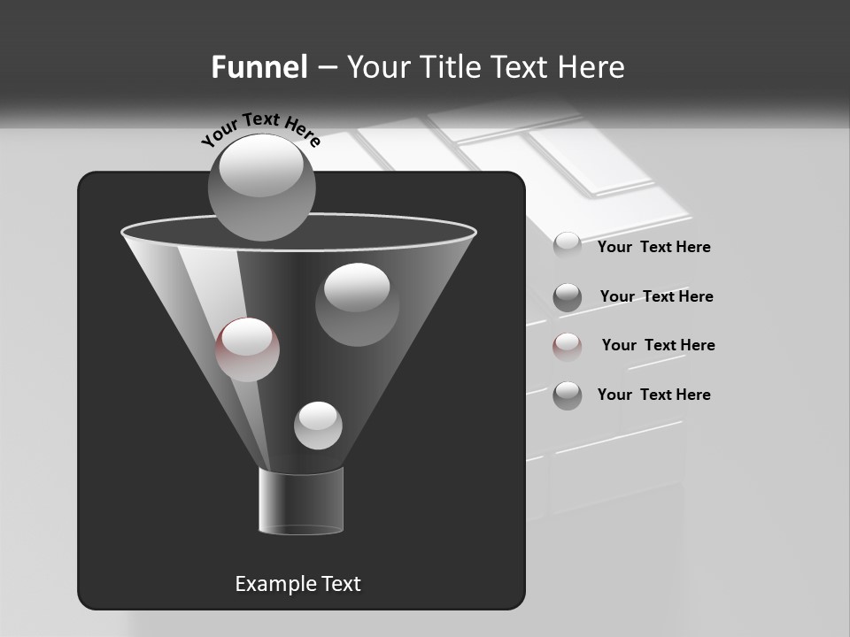 A Gray Cube With White Squares On Top Of It PowerPoint Template