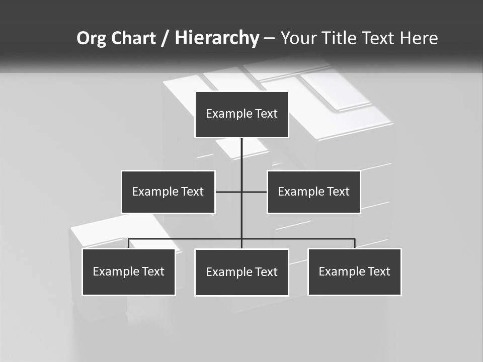 A Gray Cube With White Squares On Top Of It PowerPoint Template