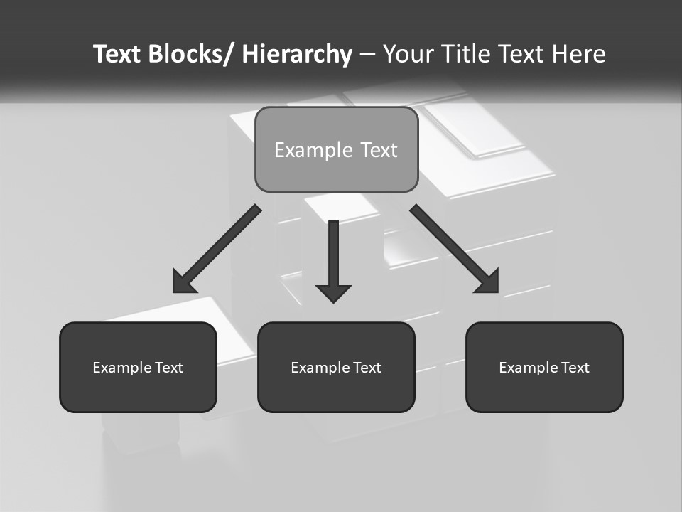 A Gray Cube With White Squares On Top Of It PowerPoint Template
