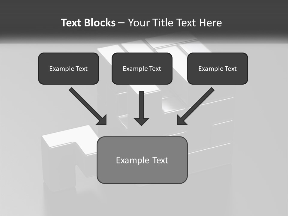A Gray Cube With White Squares On Top Of It PowerPoint Template