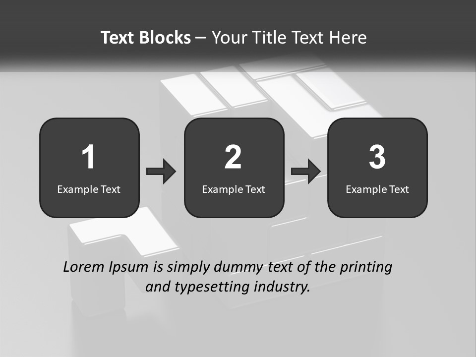 A Gray Cube With White Squares On Top Of It PowerPoint Template