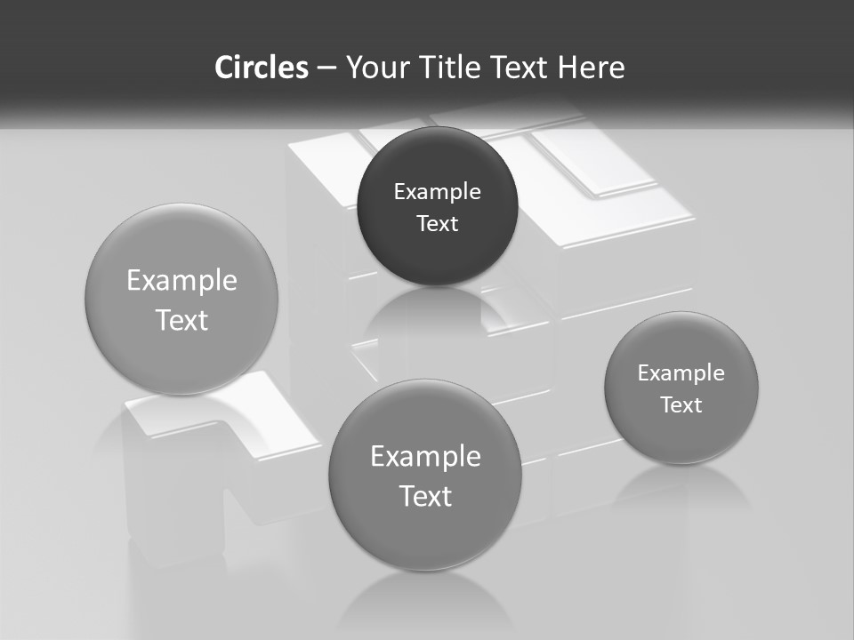 A Gray Cube With White Squares On Top Of It PowerPoint Template