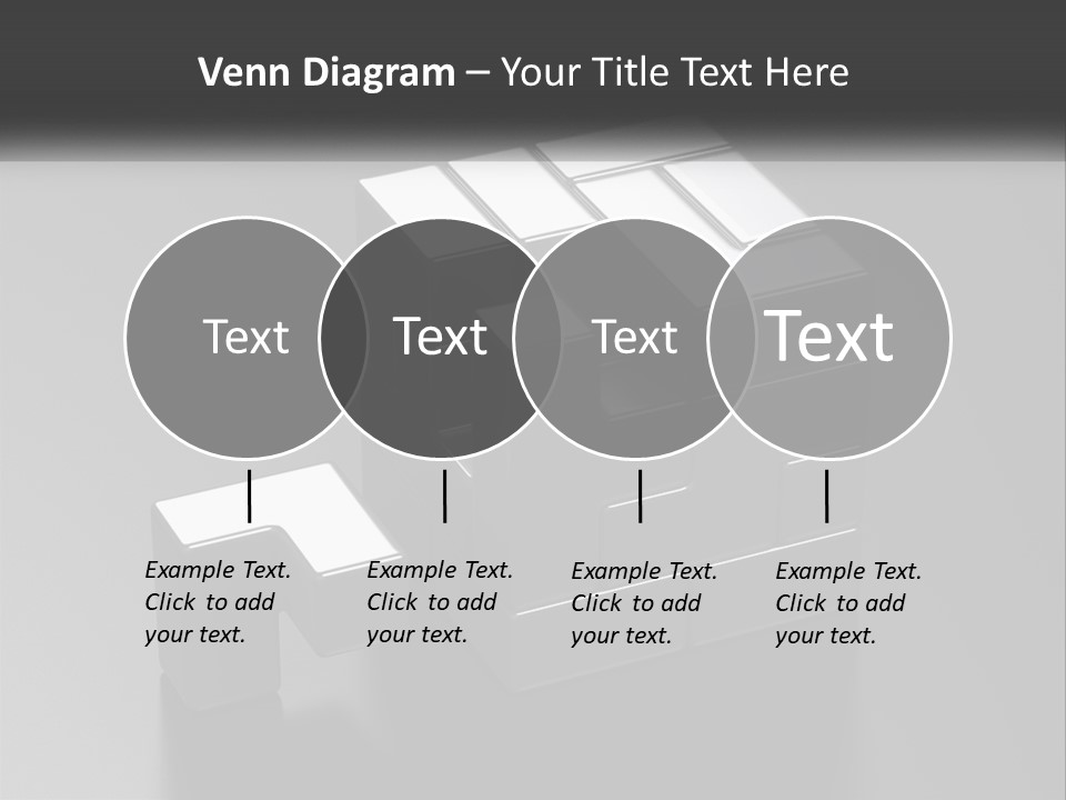 A Gray Cube With White Squares On Top Of It PowerPoint Template