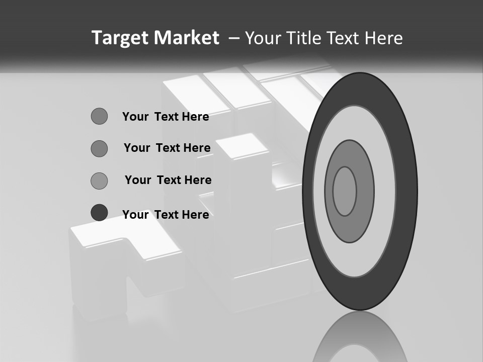 A Gray Cube With White Squares On Top Of It PowerPoint Template