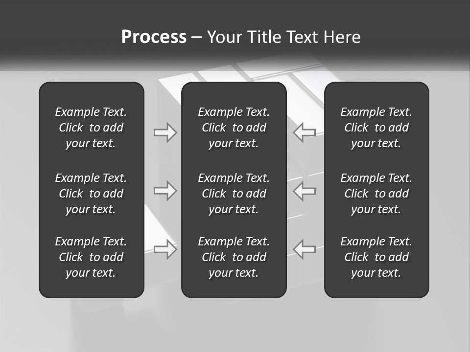 A Gray Cube With White Squares On Top Of It PowerPoint Template
