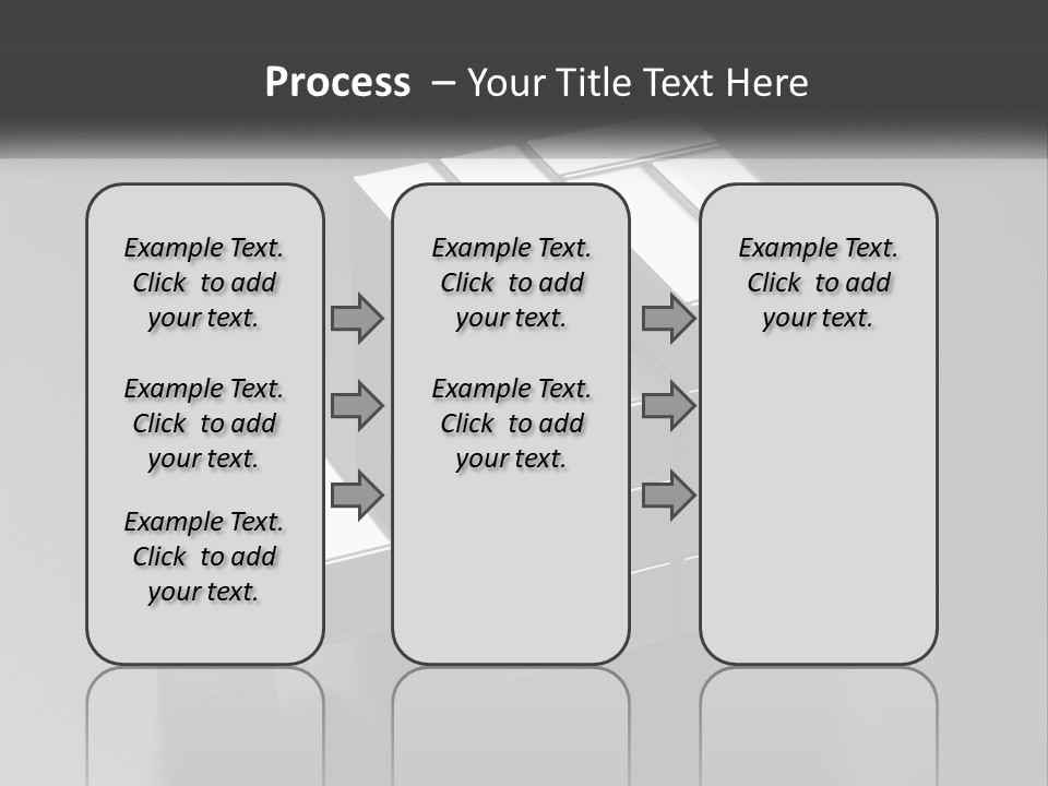 A Gray Cube With White Squares On Top Of It PowerPoint Template
