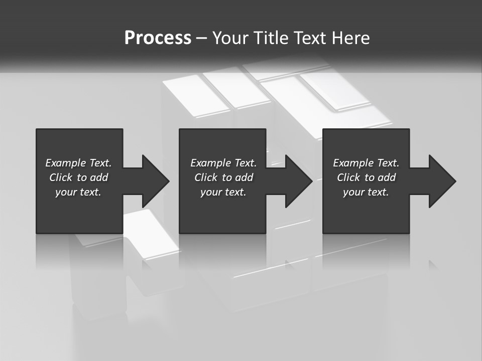 A Gray Cube With White Squares On Top Of It PowerPoint Template