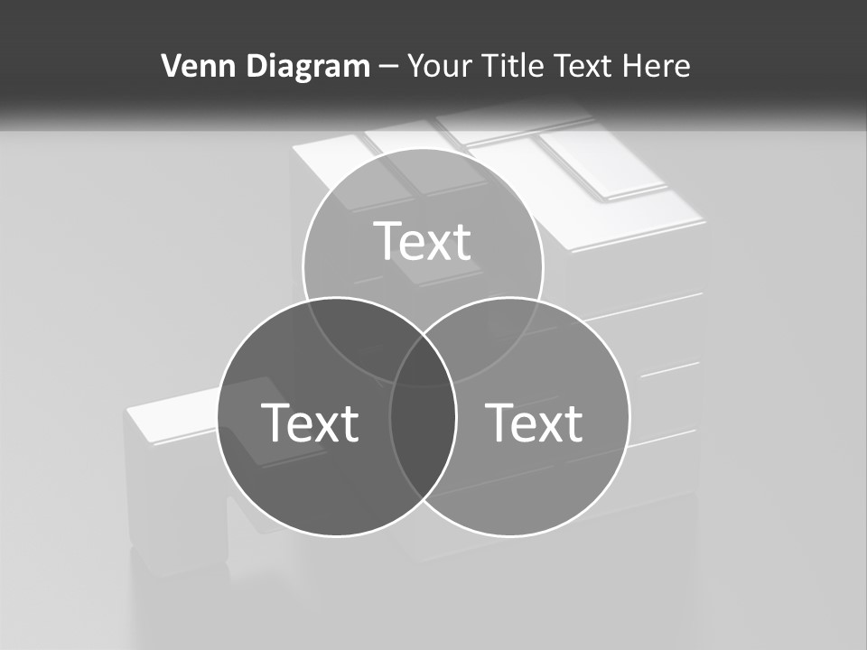 A Gray Cube With White Squares On Top Of It PowerPoint Template
