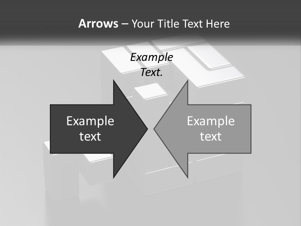 A Gray Cube With White Squares On Top Of It PowerPoint Template