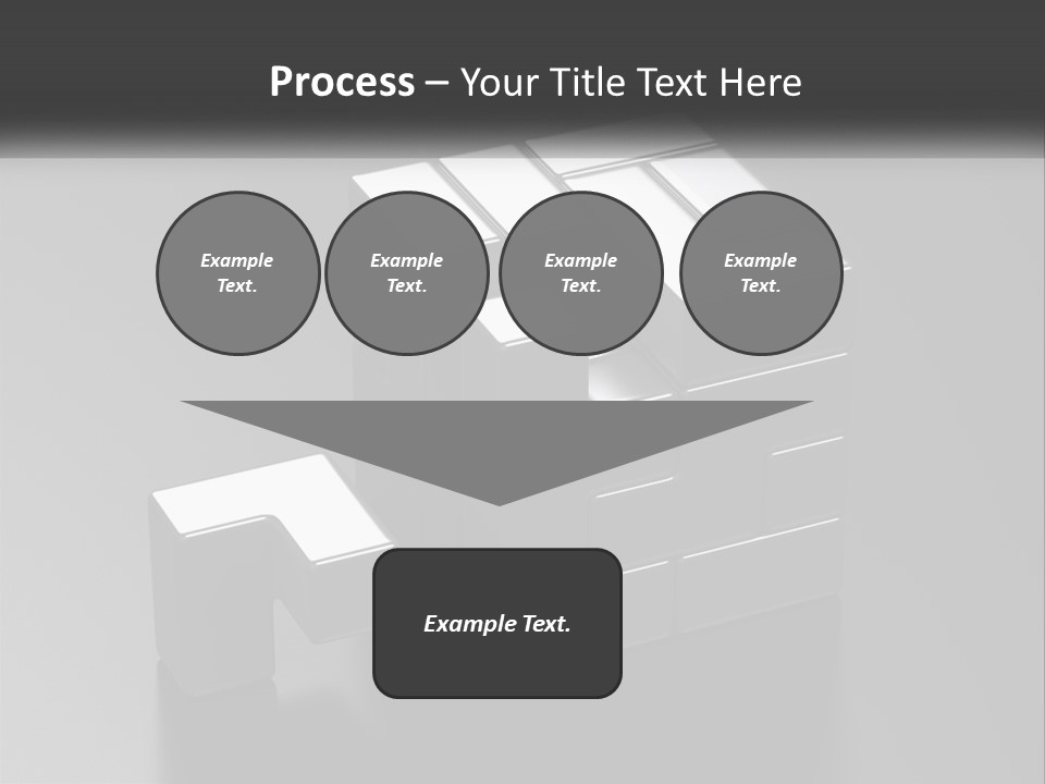 A Gray Cube With White Squares On Top Of It PowerPoint Template