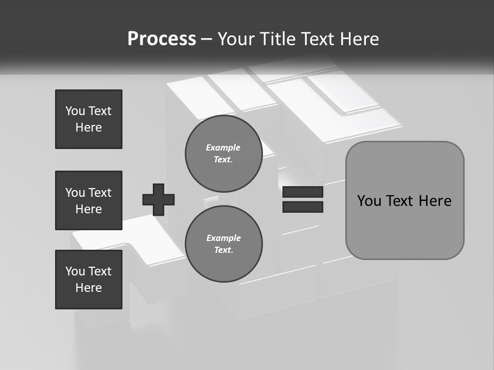 A Gray Cube With White Squares On Top Of It PowerPoint Template