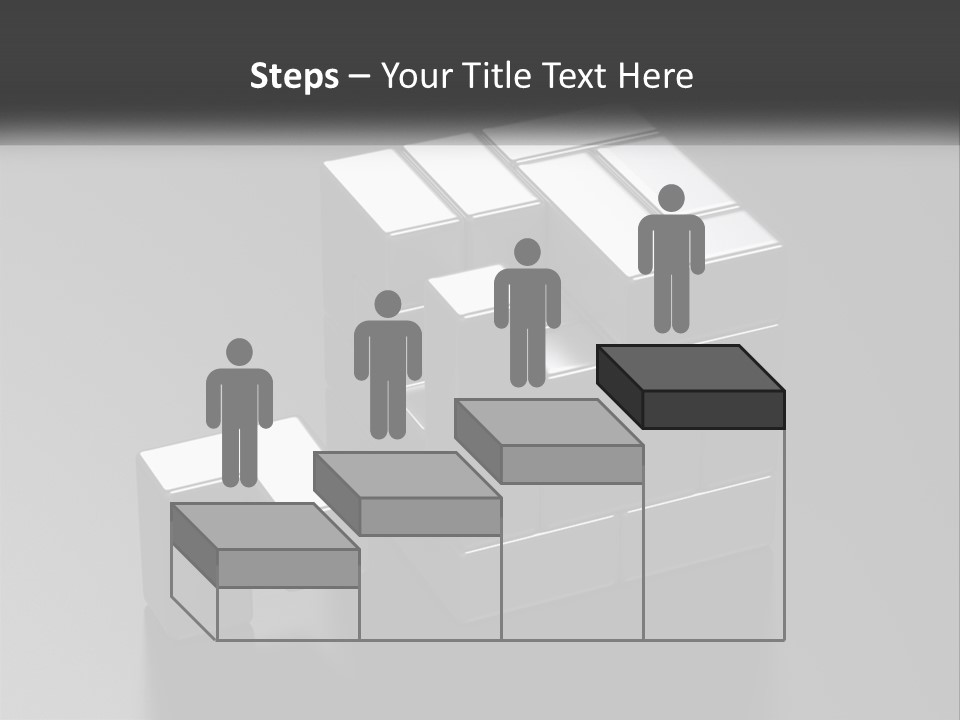 A Gray Cube With White Squares On Top Of It PowerPoint Template