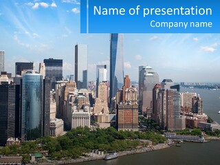 A Picture Of A Large City With A Lot Of Tall Buildings PowerPoint Template