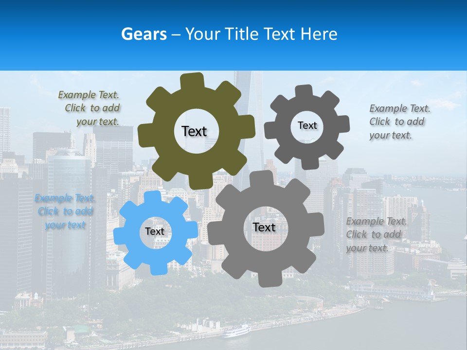 A Picture Of A Large City With A Lot Of Tall Buildings PowerPoint Template