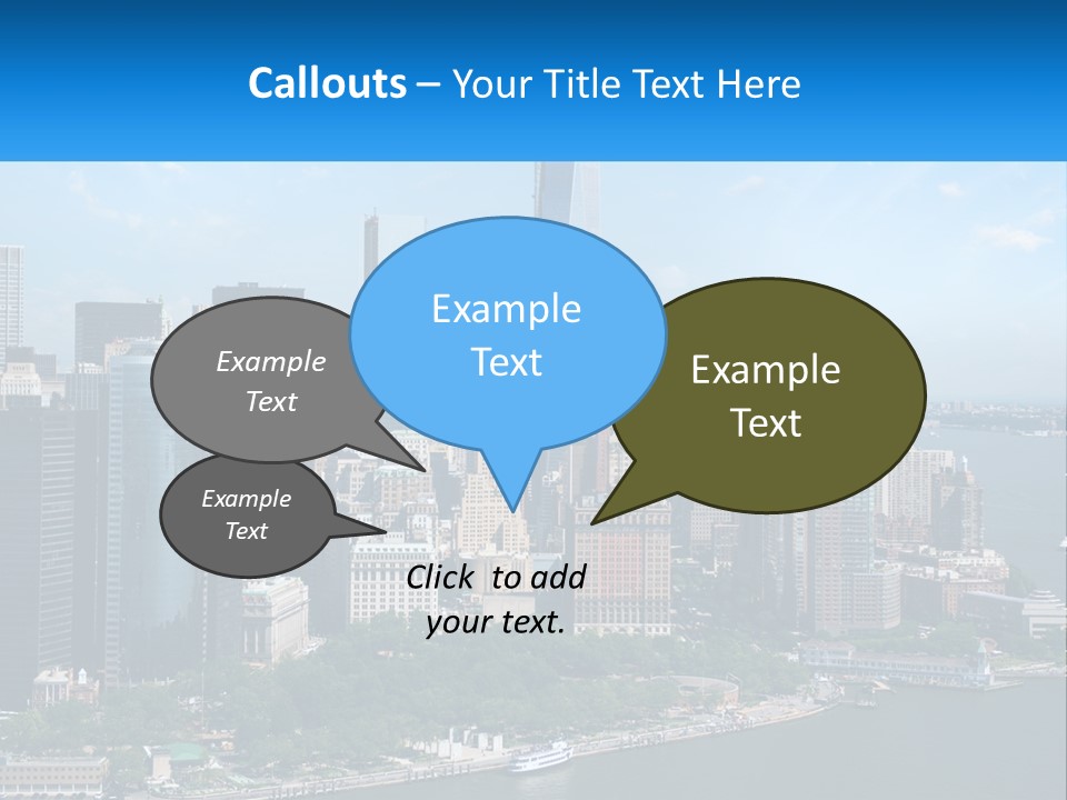 A Picture Of A Large City With A Lot Of Tall Buildings PowerPoint Template