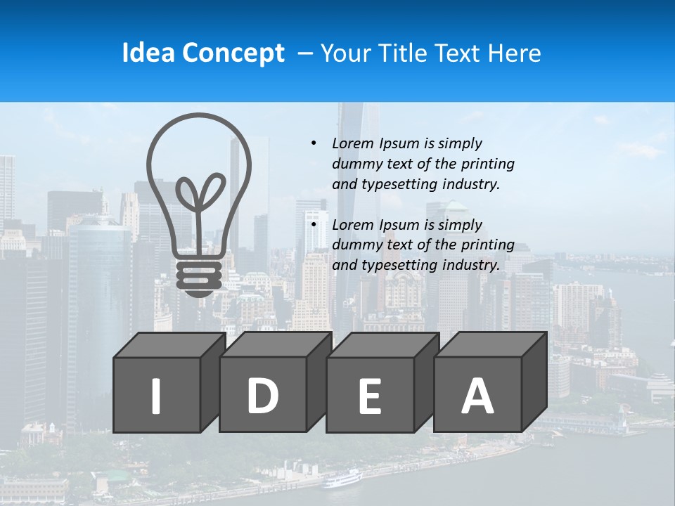 A Picture Of A Large City With A Lot Of Tall Buildings PowerPoint Template