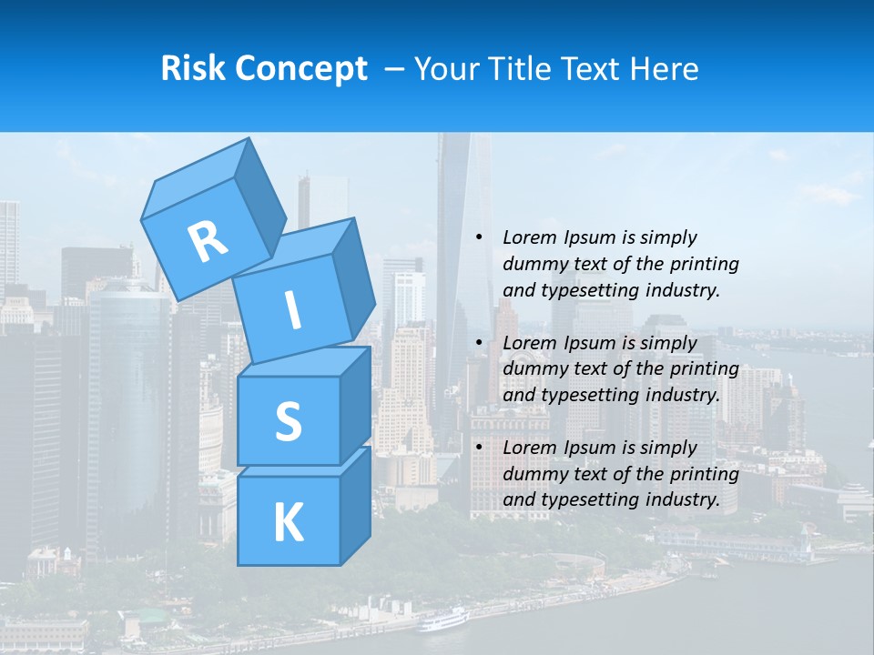 A Picture Of A Large City With A Lot Of Tall Buildings PowerPoint Template