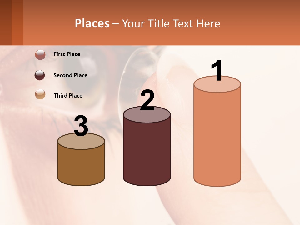 A Person Holding A Contact Lens Up To Their Eye PowerPoint Template