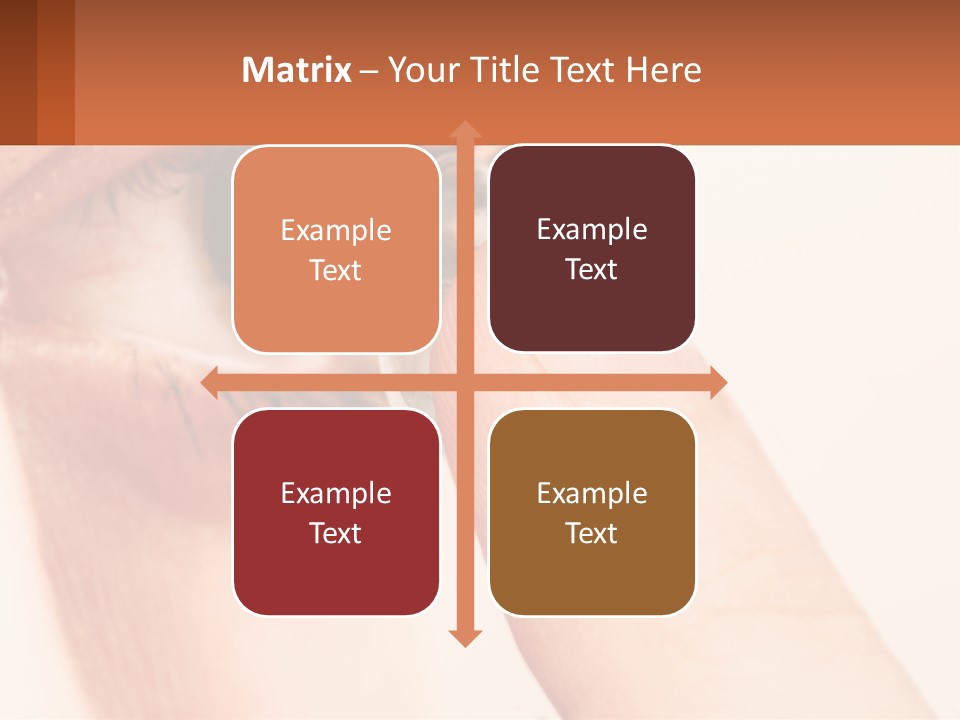 A Person Holding A Contact Lens Up To Their Eye PowerPoint Template