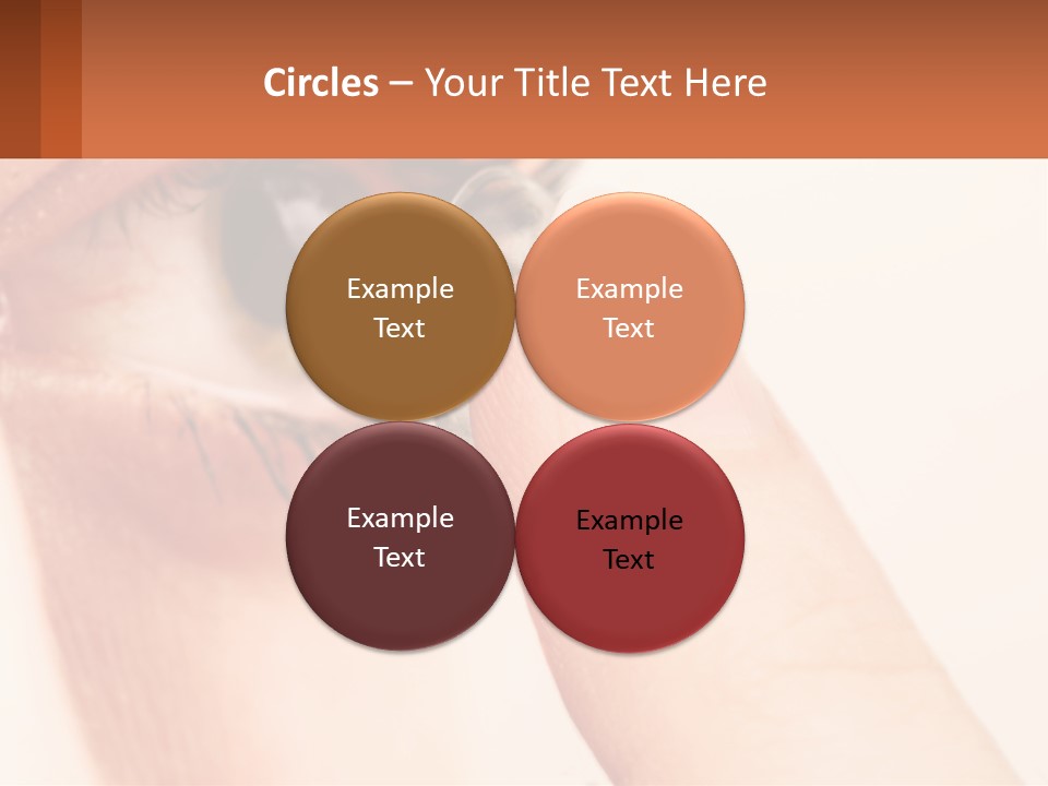 A Person Holding A Contact Lens Up To Their Eye PowerPoint Template