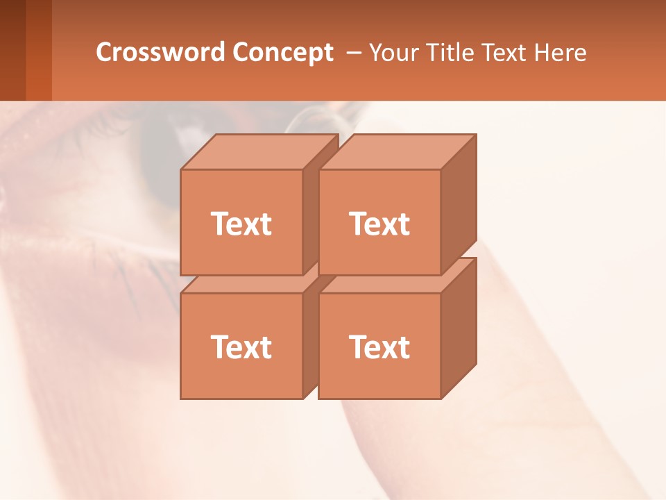 A Person Holding A Contact Lens Up To Their Eye PowerPoint Template
