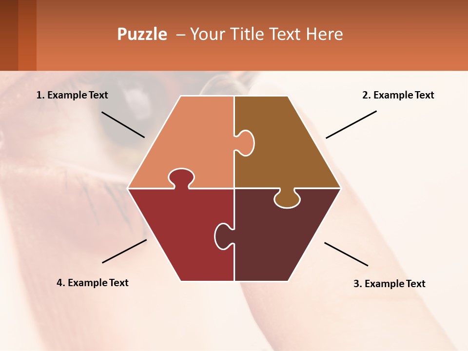 A Person Holding A Contact Lens Up To Their Eye PowerPoint Template