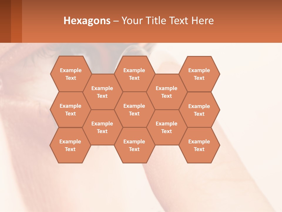 A Person Holding A Contact Lens Up To Their Eye PowerPoint Template