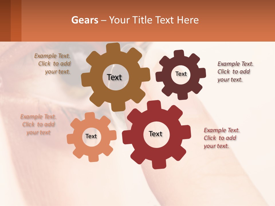 A Person Holding A Contact Lens Up To Their Eye PowerPoint Template