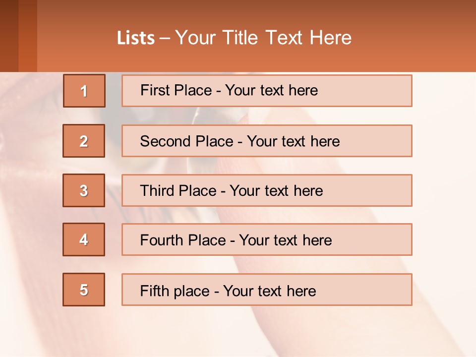 A Person Holding A Contact Lens Up To Their Eye PowerPoint Template