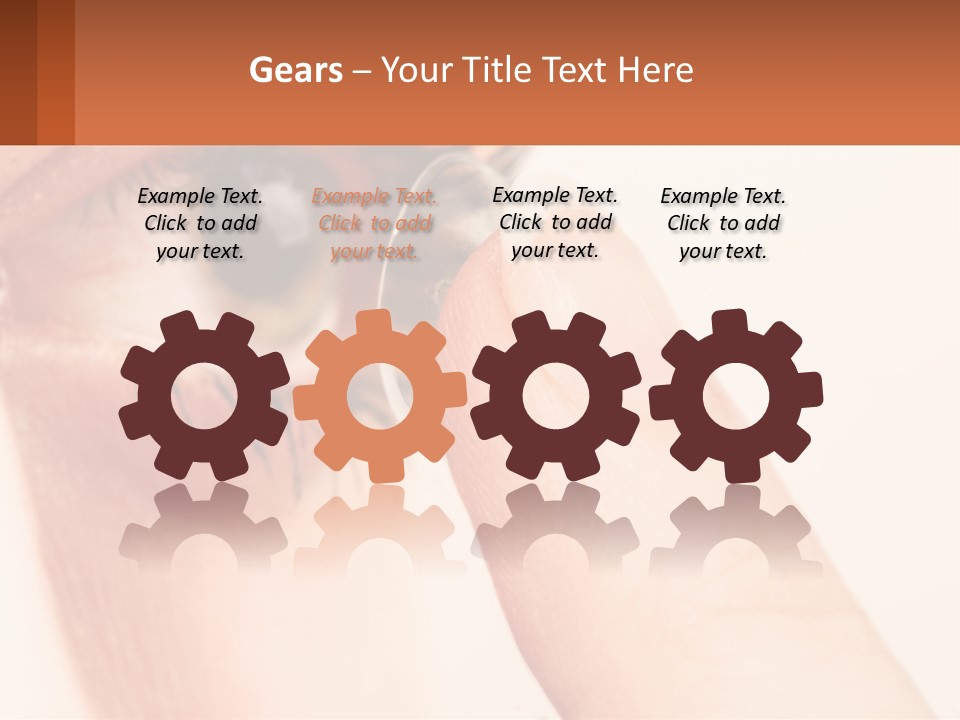 A Person Holding A Contact Lens Up To Their Eye PowerPoint Template