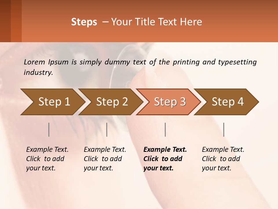 A Person Holding A Contact Lens Up To Their Eye PowerPoint Template