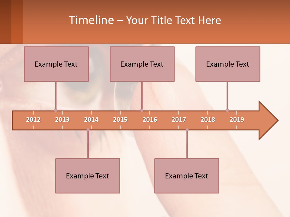 A Person Holding A Contact Lens Up To Their Eye PowerPoint Template