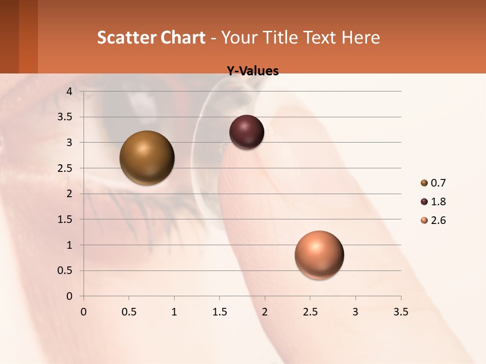 A Person Holding A Contact Lens Up To Their Eye PowerPoint Template