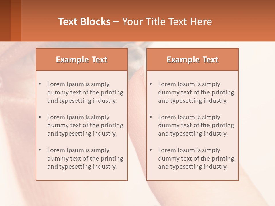 A Person Holding A Contact Lens Up To Their Eye PowerPoint Template