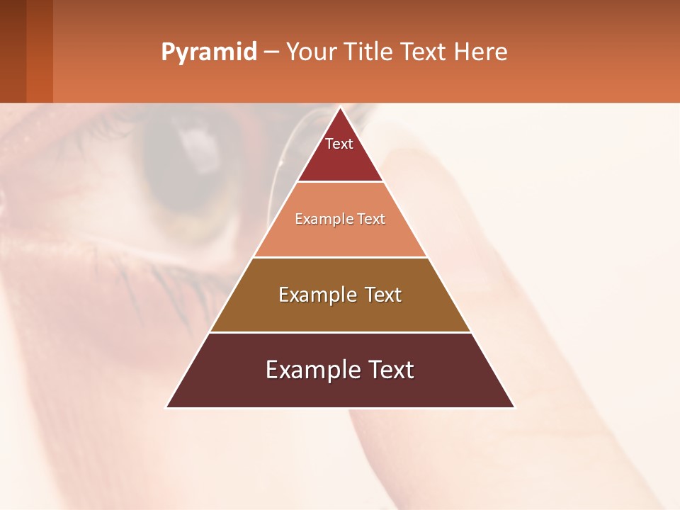 A Person Holding A Contact Lens Up To Their Eye PowerPoint Template