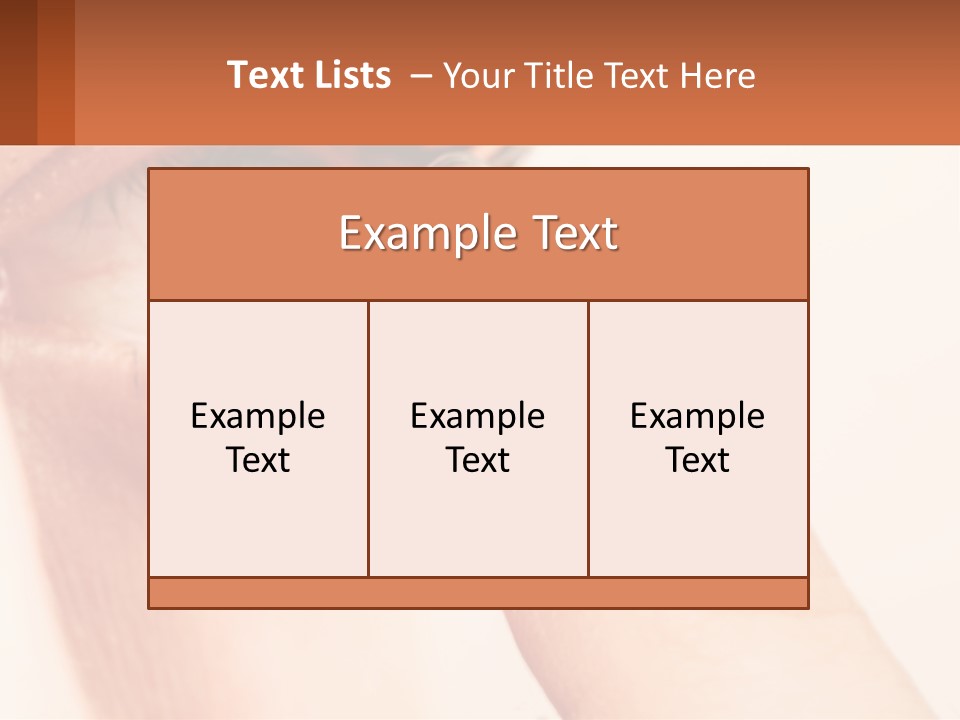 A Person Holding A Contact Lens Up To Their Eye PowerPoint Template