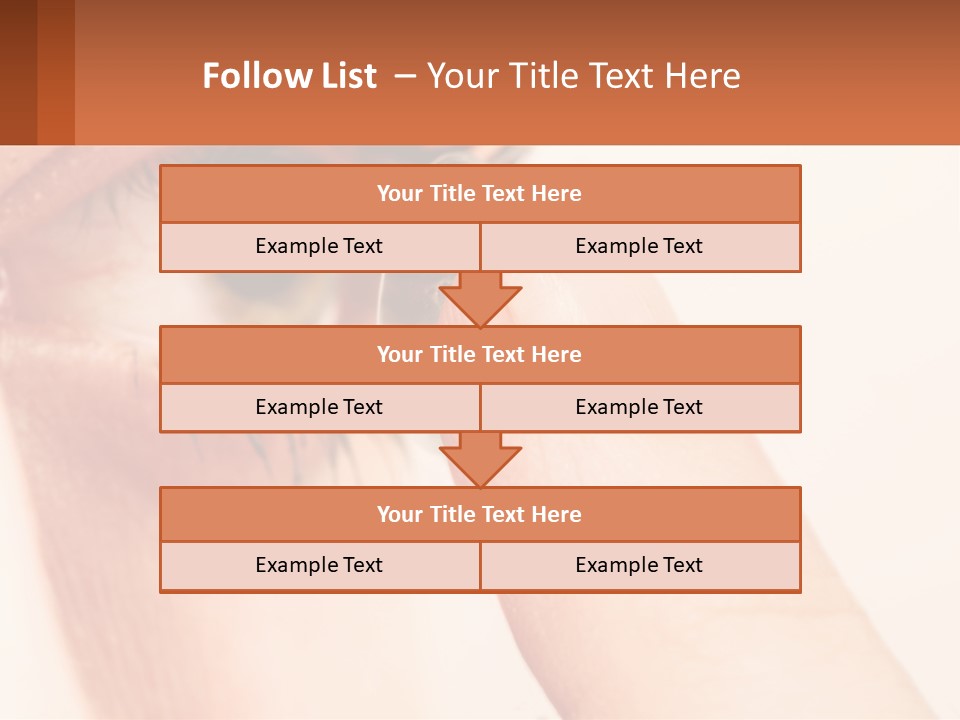 A Person Holding A Contact Lens Up To Their Eye PowerPoint Template