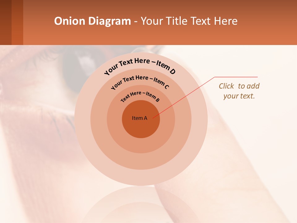 A Person Holding A Contact Lens Up To Their Eye PowerPoint Template